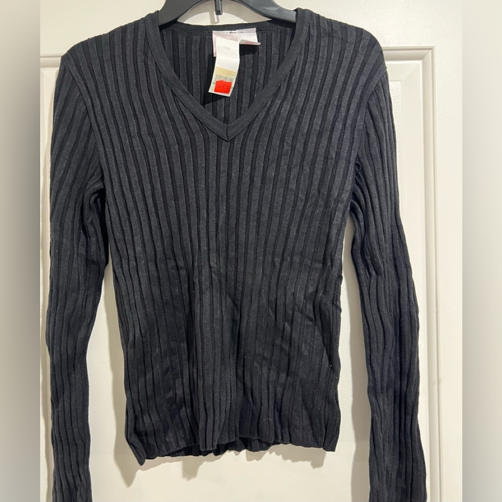 Women’s Black V-Neck Sweater
